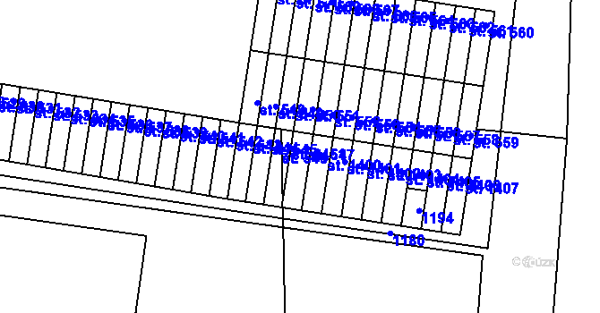 Parcela st. 89 v KÚ Dolínek, Katastrální mapa
