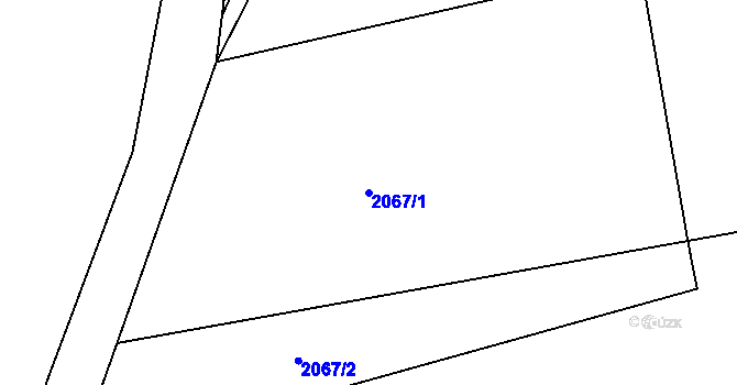 Parcela st. 2067/1 v KÚ Odry, Katastrální mapa