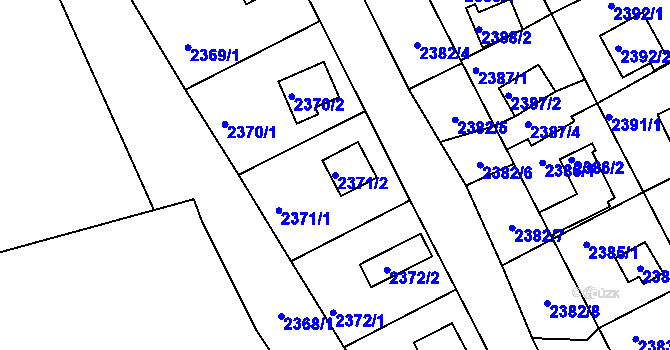 Parcela st. 2371/2 v KÚ Odry, Katastrální mapa
