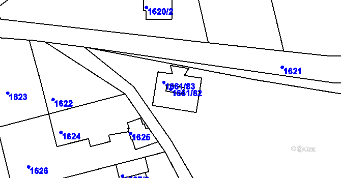 Parcela st. 1661/82 v KÚ Odry, Katastrální mapa