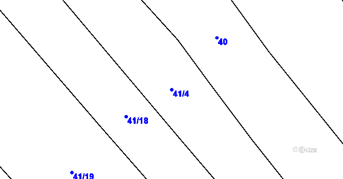 Parcela st. 41/4 v KÚ Dománovice, Katastrální mapa