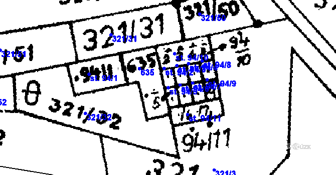 Parcela st. 94/5 v KÚ Křemýž, Katastrální mapa