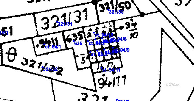 Parcela st. 94/6 v KÚ Křemýž, Katastrální mapa