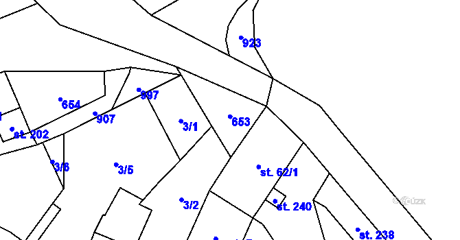 Parcela st. 4 v KÚ Křemýž, Katastrální mapa