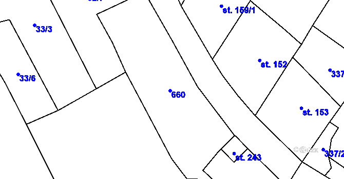 Parcela st. 32/2 v KÚ Křemýž, Katastrální mapa