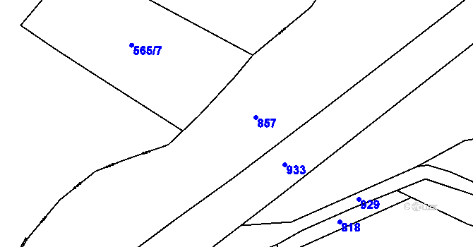 Parcela st. 85 v KÚ Křemýž, Katastrální mapa