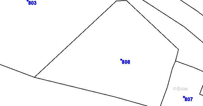 Parcela st. 482/2 v KÚ Křemýž, Katastrální mapa