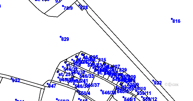 Parcela st. 78/1 v KÚ Křemýž, Katastrální mapa