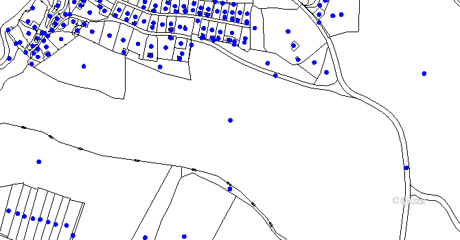 Parcela st. 15/18 v KÚ Ohníč, Katastrální mapa