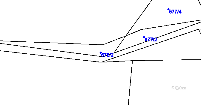 Parcela st. 676/2 v KÚ Ohnišov, Katastrální mapa