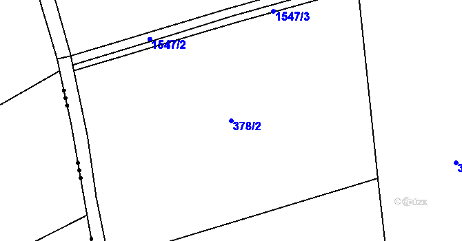 Parcela st. 378/2 v KÚ Ohnišov, Katastrální mapa