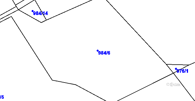 Parcela st. 984/6 v KÚ Ohnišov, Katastrální mapa