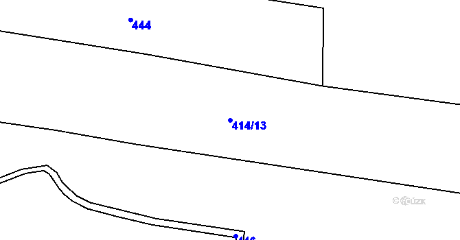 Parcela st. 414/13 v KÚ Ohnišťany, Katastrální mapa