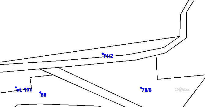 Parcela st. 71/2 v KÚ Ohrazenice u Jinec, Katastrální mapa
