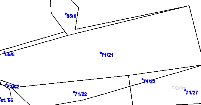 Parcela st. 71/21 v KÚ Ohrazenice u Jinec, Katastrální mapa