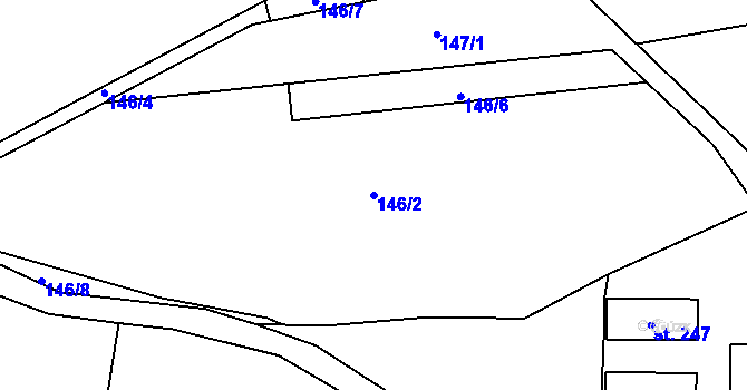Parcela st. 146/2 v KÚ Ohrazenice u Jinec, Katastrální mapa