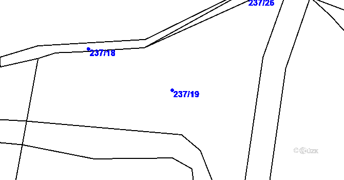 Parcela st. 237/19 v KÚ Ohrazenice u Jinec, Katastrální mapa