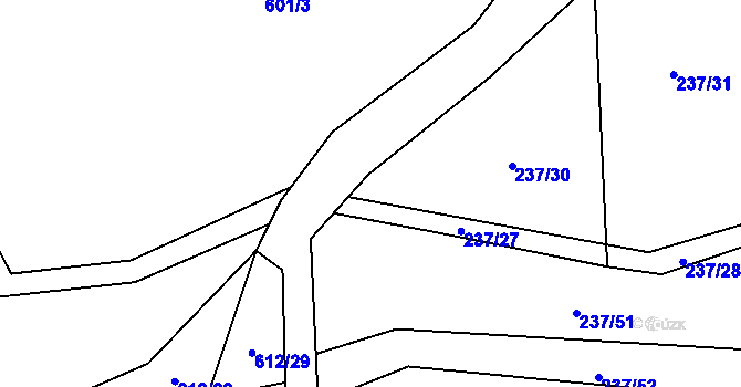 Parcela st. 237/29 v KÚ Ohrazenice u Jinec, Katastrální mapa