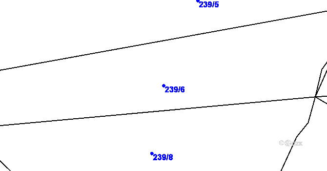 Parcela st. 239/6 v KÚ Ohrazenice u Jinec, Katastrální mapa