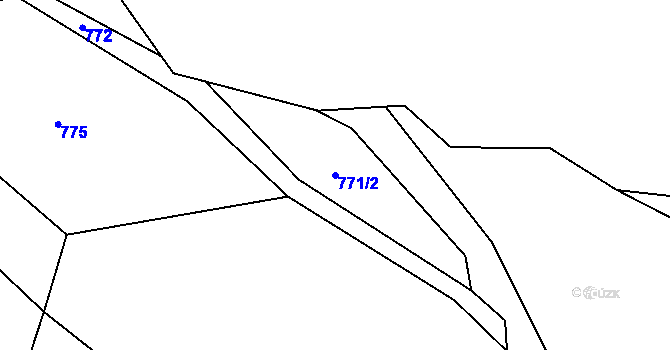 Parcela st. 771/2 v KÚ Ohrazenice u Jinec, Katastrální mapa