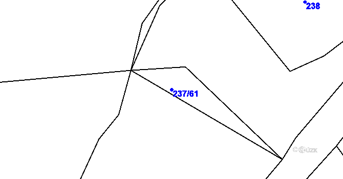 Parcela st. 237/61 v KÚ Ohrazenice u Jinec, Katastrální mapa