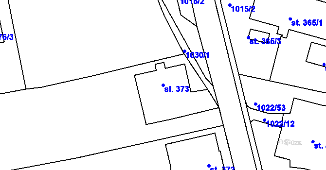 Parcela st. 373 v KÚ Ohrazenice u Turnova, Katastrální mapa