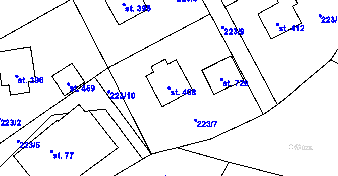 Parcela st. 408 v KÚ Ohrazenice u Turnova, Katastrální mapa