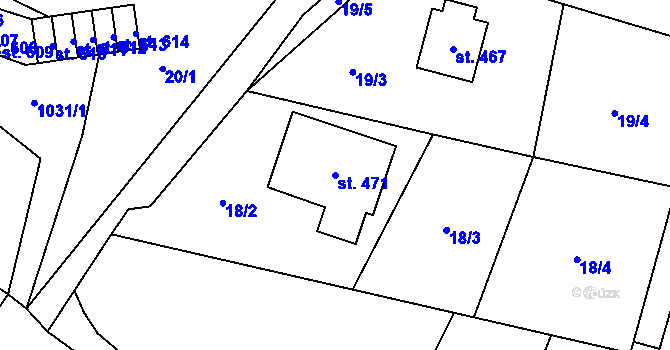 Parcela st. 471 v KÚ Ohrazenice u Turnova, Katastrální mapa