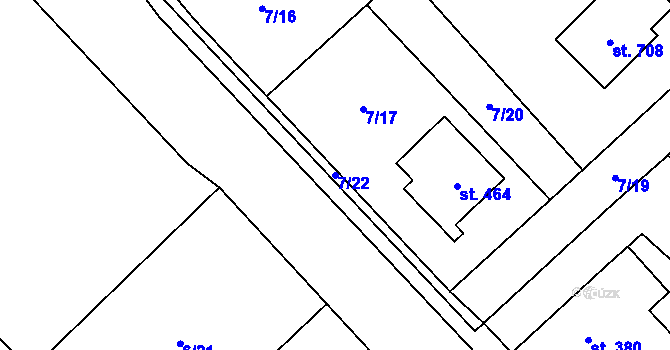 Parcela st. 7/22 v KÚ Ohrazenice u Turnova, Katastrální mapa