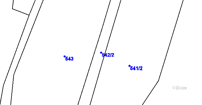 Parcela st. 542/2 v KÚ Ohrazenice u Turnova, Katastrální mapa