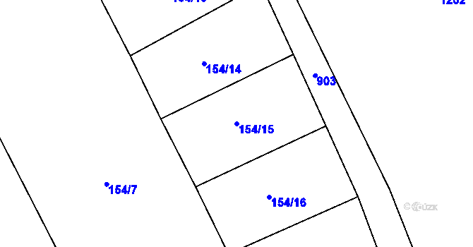 Parcela st. 154/15 v KÚ Ohrazenice u Turnova, Katastrální mapa