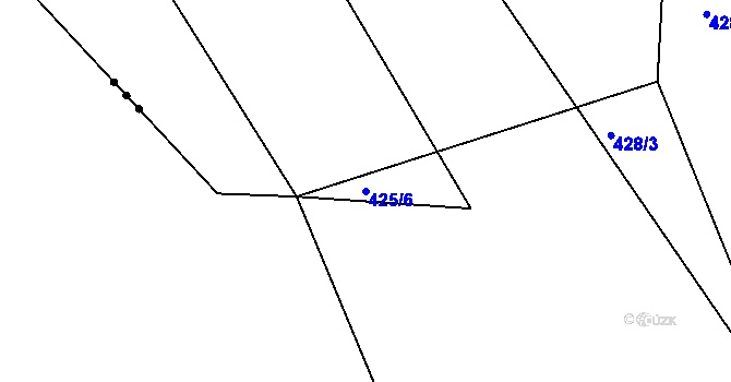 Parcela st. 425/6 v KÚ Ohrazenice u Turnova, Katastrální mapa