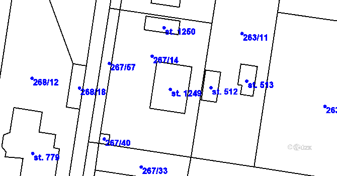 Parcela st. 514 v KÚ Ohrobec, Katastrální mapa