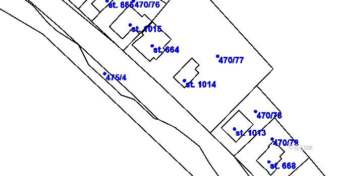 Parcela st. 475/6 v KÚ Ohrobec, Katastrální mapa