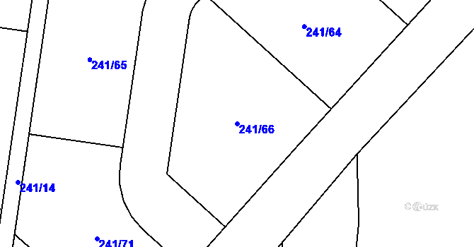 Parcela st. 241/66 v KÚ Ohrobec, Katastrální mapa