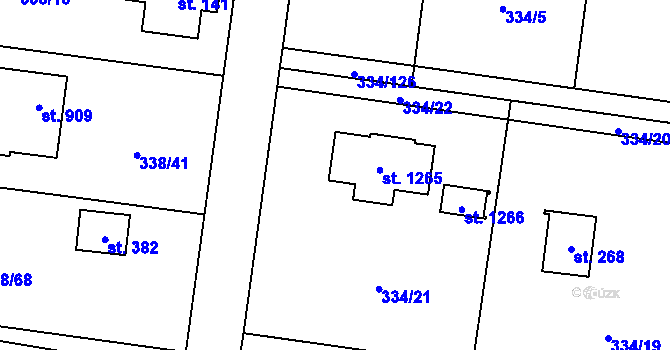 Parcela st. 576 v KÚ Ohrobec, Katastrální mapa