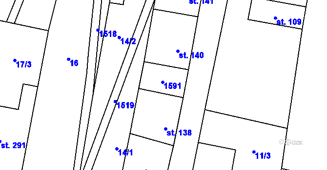 Parcela st. 139 v KÚ Ohrozim, Katastrální mapa