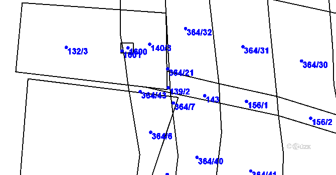 Parcela st. 139/2 v KÚ Ohrozim, Katastrální mapa