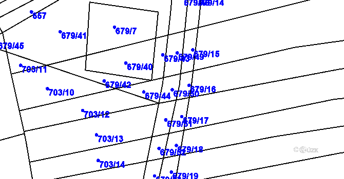 Parcela st. 679/50 v KÚ Ohrozim, Katastrální mapa