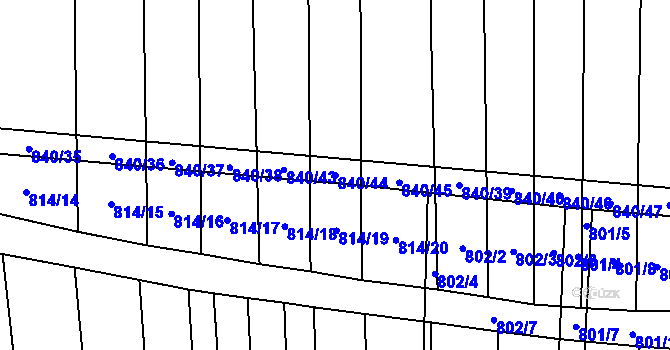 Parcela st. 840/44 v KÚ Ohrozim, Katastrální mapa