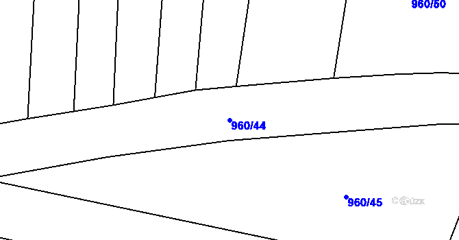 Parcela st. 960/44 v KÚ Ohrozim, Katastrální mapa