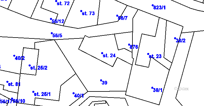 Parcela st. 24 v KÚ Ochoz u Nasavrk, Katastrální mapa