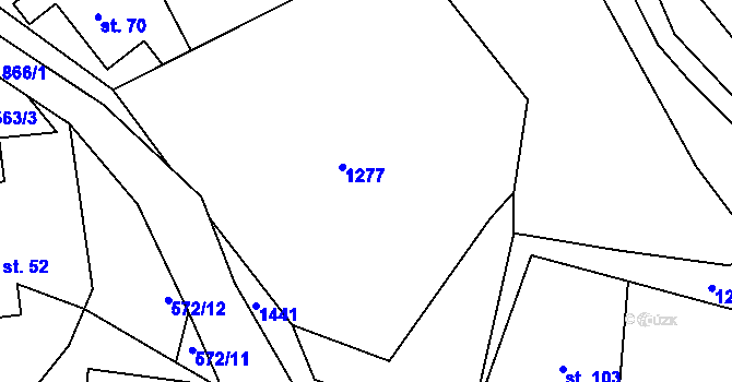 Parcela st. 647/14 v KÚ Ochoz u Nasavrk, Katastrální mapa