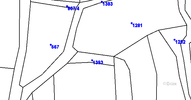 Parcela st. 650 v KÚ Ochoz u Nasavrk, Katastrální mapa