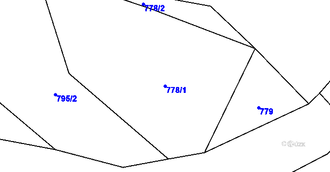 Parcela st. 778/1 v KÚ Ochoz u Nasavrk, Katastrální mapa
