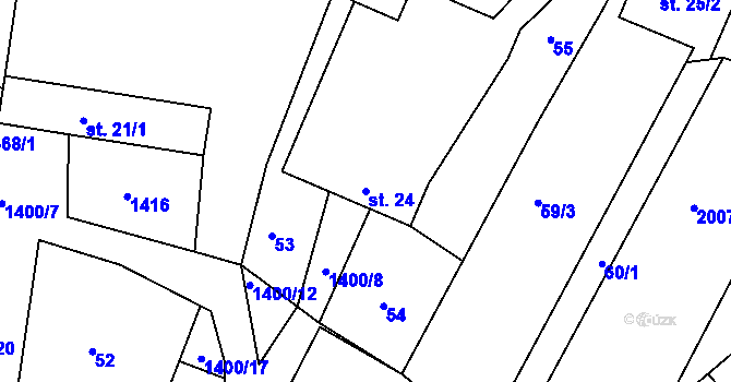Parcela st. 24 v KÚ Ochoz u Konice, Katastrální mapa