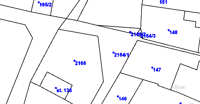 Parcela st. 1257/3 v KÚ Ochoz u Konice, Katastrální mapa
