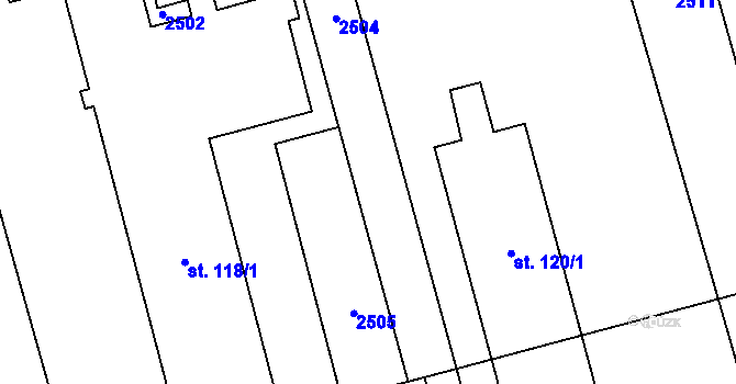 Parcela st. 979/3 v KÚ Ochoz u Konice, Katastrální mapa