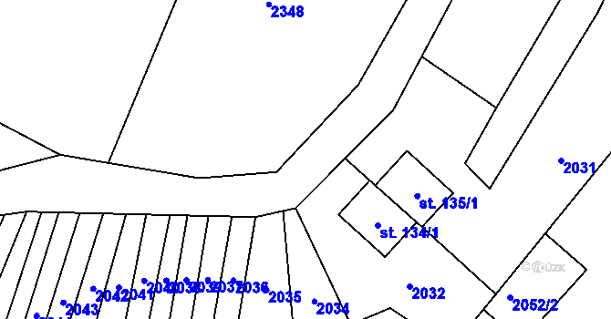 Parcela st. 799/10 v KÚ Ochoz u Konice, Katastrální mapa