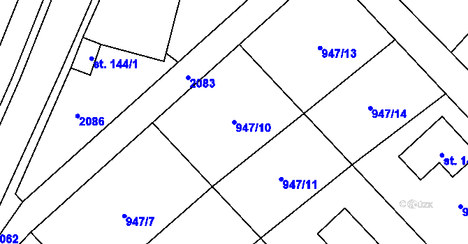 Parcela st. 947/10 v KÚ Ochoz u Konice, Katastrální mapa